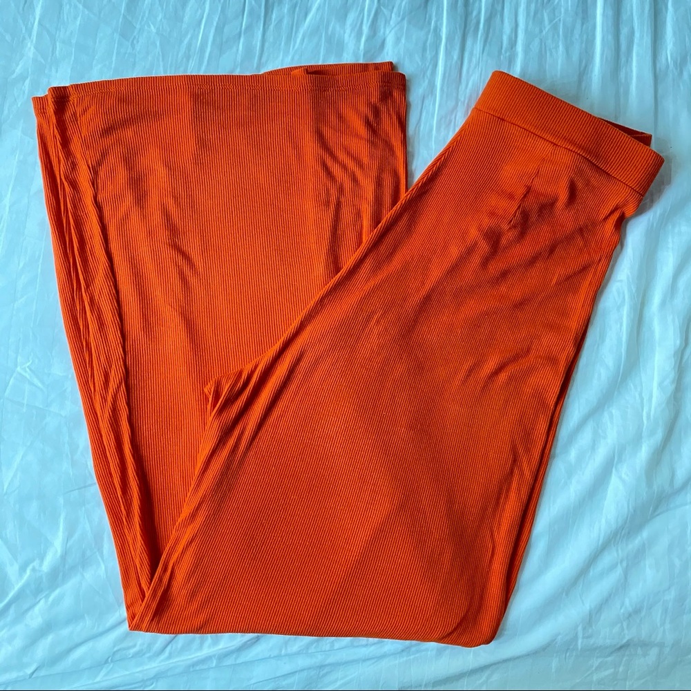 Designer Sid Neigum Orange Ribbed Culottes - Picture 5 of 5